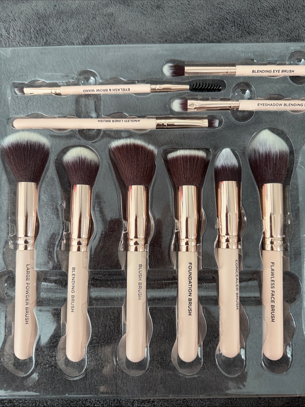 10-Piece Pink & Rose Gold Makeup Brush Set